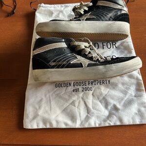 Golden Goose White and Gold Sneakers limited Edition